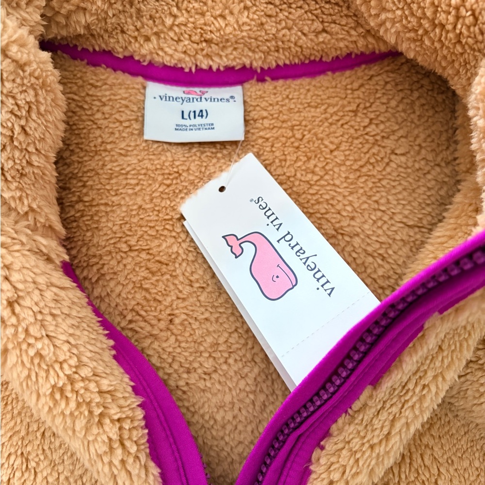 Vineyard Vines Tan Sherpa with Pink Accents - Picture 3 of 3